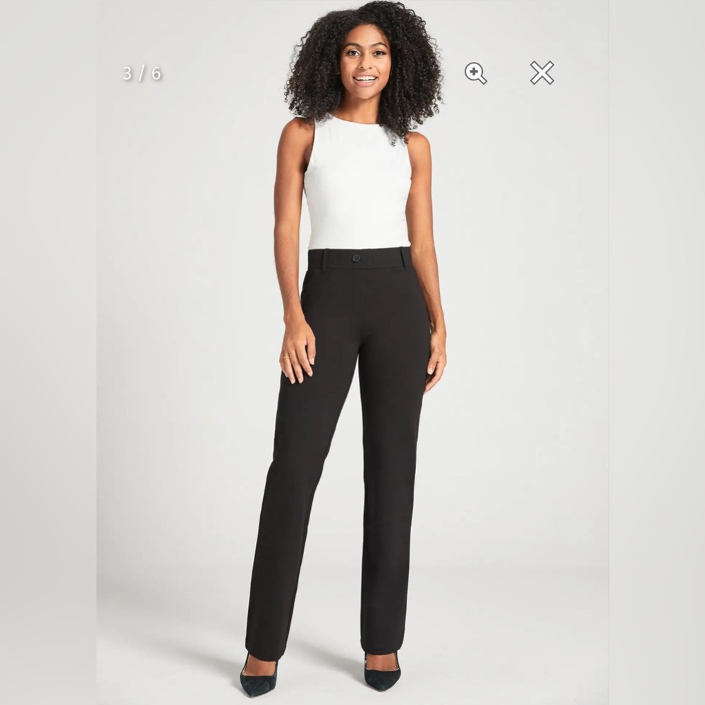 BETA BRAND  Classic Dress Pant Yoga Pant | Straight Gray